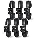 6 Pack 1/2'' to 1/4'' Drip Irrigation Fittings, Push-to-Connect 4 Way Drip Irrigation Part Barbed Tee Connectors, Anti-Leak Locked Splitter Fitting for 1/2" Irrigation Tubing (0.6''-0.67''O