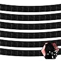 6 Pack 10 Feet Black Foil Fringe Garland Metallic Tinsel Streamers Banner Wall Hanging Curtain Backdrop for Parade Floats, Birthday, Graduate, Mother's Day, Wedding Party Decoration