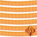 6 Pack 10 Feet Foil Fringe Garland Metallic Tinsel Streamers Banner Wall Hanging Curtain Backdrop for Parade Floats, Bachelorette, Wedding, Birthday, Halloween, Christmas Party Decorations(Orange)