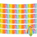 6 Pack 10 Feet Foil Fringe Garland Metallic Tinsel Streamers Banner Wall Hanging Curtain Backdrop for Parade Floats, Bachelorette, Wedding, Birthday, Easter, Christmas Party Decorations(Rainbow)