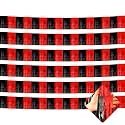 6 Pack 10 Feet Foil Fringe Garland Metallic Tinsel Streamers Banner Wall Hanging Backdrop for Parade Floats, Bachelorette, Casino Viva Las Vegas Game Night Birthday Party Decorations(Black Red)