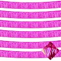 6 Pack 10 Feet Foil Fringe Garland Metallic Tinsel Streamers Banner Wall Hanging Curtain Backdrop for Parade Floats, Bachelorette, Wedding, Birthday, Halloween, Christmas Party Decorations(Fuchsia)