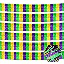 6 Pack 10 Feet Gold Green Purple Foil Fringe Garland Metallic Tinsel Streamers Banner Wall Hanging Curtain Backdrop for Parade Floats, Birthday, Graduate, Mother's Day, Wedding Party Decoration