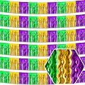 6 Pack 10 Feet Gold Green Purple Wave Foil Fringe Garland Metallic Tinsel Streamers Banner Wall Hanging Curtain Backdrop for Parade Floats, Mother's Day, Easter, Wedding, Birthday Party Decoration