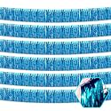 6 Pack 10 Feet Lake Blue Foil Fringe Garland Metallic Tinsel Streamers Banner Wall Hanging Curtain Backdrop for Parade Floats, Birthday, Graduate, Mother's Day, Wedding Party Decoration