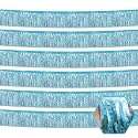 6 Pack 10 Feet Light Blue Foil Fringe Garland Metallic Tinsel Streamers Banner Wall Hanging Curtain Backdrop for Parade Floats, Birthday, Graduate, Mother's Day, Wedding Party Decoration