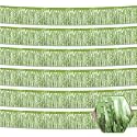 6 Pack 10 Feet Light Green Foil Fringe Garland Metallic Tinsel Streamers Banner Wall Hanging Curtain Backdrop for Parade Floats, Birthday, Graduate, Mother's Day, Wedding Party Decoration