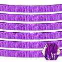 6 Pack 10 Feet Purple Foil Fringe Garland Metallic Tinsel Streamers Banner Wall Hanging Curtain Backdrop for Parade Floats, Birthday, Graduate, Mother's Day, Wedding Party Decoration