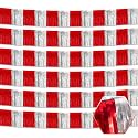 6 Pack 10 Feet Red Silver Foil Fringe Garland Metallic Tinsel Streamers Banner Wall Hanging Curtain Backdrop for Parade Floats, Birthday, Graduate, Mother's Day, Wedding Party Decoration