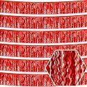 6 Pack 10 Feet Red Wave Foil Fringe Garland Metallic Tinsel Streamers Banner Wall Hanging Curtain Backdrop for Parade Floats, Mother's Day, Easter, Wedding, Birthday Party Decoration