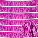 6 Pack 10 Feet Rose Red Wave Foil Fringe Garland Metallic Tinsel Streamers Banner Wall Hanging Curtain Backdrop for Parade Floats, Mother's Day, Easter, Wedding, Birthday Party Decoration