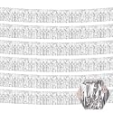 6 Pack 10 Feet Silver Foil Fringe Garland Metallic Tinsel Streamers Banner Wall Hanging Curtain Backdrop for Parade Floats, Birthday, Graduate, Mother's Day, Wedding Party Decoration