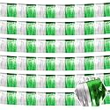 6 Pack 10 Feet Silver Green Foil Fringe Garland Metallic Tinsel Streamers Banner Wall Hanging Curtain Backdrop for Parade Floats, Birthday, Graduate, Mother's Day, Wedding Party Decoration