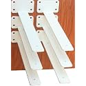 6 Pack - 12 inch White Hidden L Shelf Bracket (1/5 Inch Thicked) Iron Floating Shelf Brackets Rustic Industrial Metal Brackets for Shelf Support