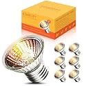6-Pack 25W UVA Bulbs, Light Turtle Heat Lamp for Reptiles and Amphibian Tanks, Terrariums and Cages, Fit E26 Heat Reptile Lamp,Works with Various Lamp Fixtures