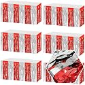 6 Pack 29 x108 Inch Red Silver Wave Foil Fringe Table Skirts Metallic Banner for Tinsel Streamer Garland Backdrop for Parade Floats, Mother's Day, Easter, Wedding, Birthday Party Decoration