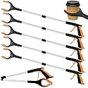6 Pack 32 Inch Commercial Trash Grabber for Elderly Assist, Heavy Duty Lightweight Reacher with Ergonomic Handle &amp; Non-Slip Grip, Multi-Use Outdoor Home Garden Cleanup Mobility Aid Tool