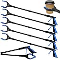6 Pack 32 Inch Commercial Trash Grabber for Elderly Assist, Heavy Duty Lightweight Reacher with Ergonomic Handle & Non-Slip Grip, Multi-Use Outdoor Home Garden Cleanup Mobility Aid Tool