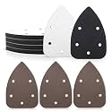 6 Pack 5 Hole Mouse Detail Interface Pads, Hook & Loop Triangle Sanding Pad
