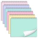 6 Pack 8.3" x 5.8" Top Spiral Legal Pads College Ruled Small Notebooks