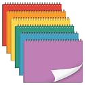 6 Pack 8.3" x 5.8" Top Spiral Legal Pads College Ruled Small Notebooks