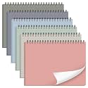6 Pack 8.3" x 5.8" Top Spiral Legal Pads College Ruled Small Notebooks