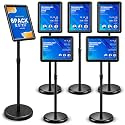 6 Pack 8.5*11 Sign Holder Stand w/ Safety Corner, Standing, Black