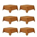 6-Pack Bronze Tablecloths for Square Tables, 54 x 54 Inches