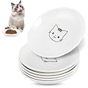 6 Pack Cat Food Bowl, Ceramic Cat Bowls, Anti Whisker Fatigue Cats Bowl Set
