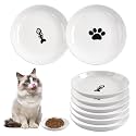 6 Pack Cat Food Bowl, Ceramic Cat Bowls, Anti Whisker Fatigue Cats Bowl Set