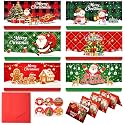 6 Pack Christmas Money Holders for Cash Gift Card Booklet with Envelopes