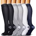 6 Pack Copper Compression Socks for Women and Men Circulation-Best Support for Medical,Running,Nursing,Athletic