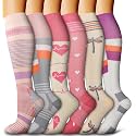 6 Pack Copper Compression Socks for Women and Men Circulation-Best Support for Medical,Running,Nursing,Athletic