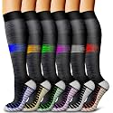 6 Pack Copper Compression Socks for Women and Men Circulation-Best Support for Medical,Running,Nursing,Athletic
