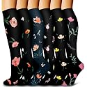 6 Pack Copper Compression Socks for Women and Men Circulation-Best Support for Medical,Running,Nursing,Athletic