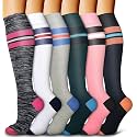 6 Pack Copper Compression Socks for Women and Men Circulation-Best Support for Medical,Running,Nursing,Athletic