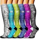 6 Pack Copper Compression Socks for Women and Men Circulation-Best Support for Medical,Running,Nursing,Athletic
