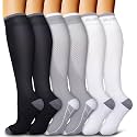 6 Pack Copper Compression Socks for Women and Men Circulation-Best Support for Medical,Running,Nursing,Athletic