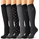 6 Pack Copper Compression Socks for Women and Men Circulation-Best Support for Medical,Running,Nursing,Athletic