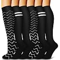 6 Pack Copper Compression Socks for Women and Men Circulation-Best Support for Medical,Running,Nursing,Athletic