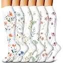 6 Pack Copper Compression Socks for Women and Men Circulation-Best Support for Medical,Running,Nursing,Athletic
