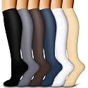 6 Pack Copper Compression Socks for Women and Men Circulation-Best Support for Medical,Running,Nursing,Athletic