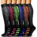 6 Pack Copper Compression Socks for Women and Men Circulation-Best Support for Medical,Running,Nursing,Athletic