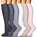6 Pack Copper Compression Socks for Women and Men Circulation-Best Support for Medical,Running,Nursing,Athletic