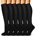 6 Pack Copper Compression Socks for Women and Men Circulation-Best Support for Medical,Running,Nursing,Athletic