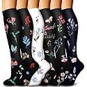 6 Pack Copper Compression Socks for Women and Men Circulation-Best Support for Medical,Running,Nursing,Athletic