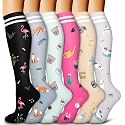 6 Pack Copper Compression Socks for Women and Men Circulation-Best Support for Medical,Running,Nursing,Athletic
