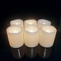6 Pack LED Flameless Votive Candles, Warm White Glow