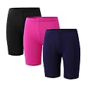 6-Pack Girls' Compression Spandex Shorts for 4-12Years | Athletic Wear for Gym, Dance, Yoga, Volleyball &amp; Bike Riding