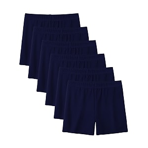 6 Pack Girls Bike Shorts Cotton Toddler